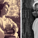 Fake composite photo of Marilyn Monroe and Elizabeth Taylor (left) and a photo of Marilyn Monroe in 1950 by Ed Clark